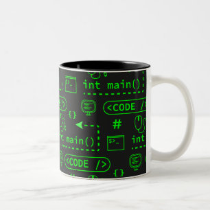 Code and stuff - Black Two-Tone Coffee Mug