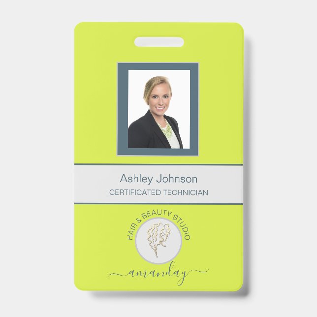 Code-barres - Carte d'identité de la photo Badge v (Avant)
