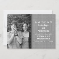 Code binaire gris Invitation Photo Enregistrer la