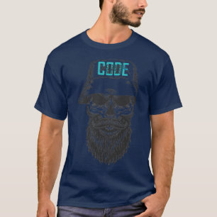 Code Bl4q Skull T-Shirt