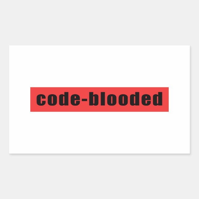 Code-blooded Sticker (Front)
