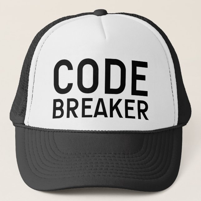 CODE BREAKER slogan hat (Front)