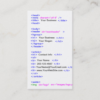 Code Business Card