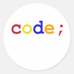 CODE CLASSIC ROUND STICKER