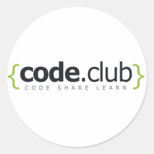 Code Club Shop Classic Round Sticker