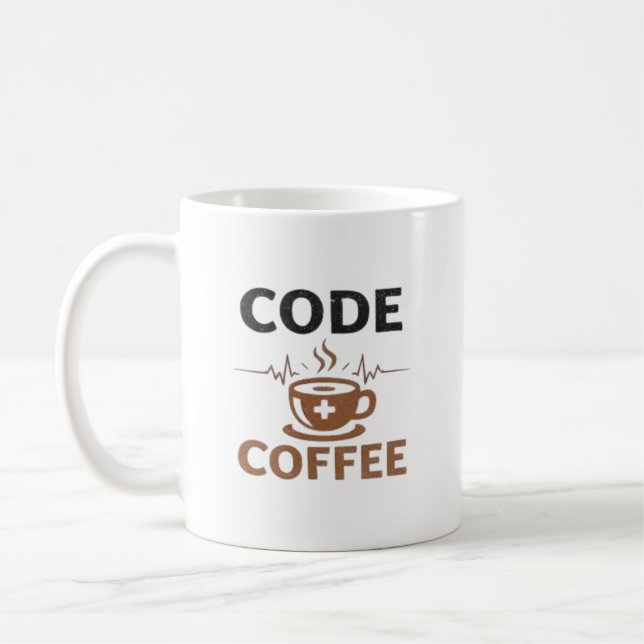 Code Coffee Nurse Humour Shift Life Mug (Left)