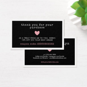 Code Coupon Coeur Rose Petite entreprise