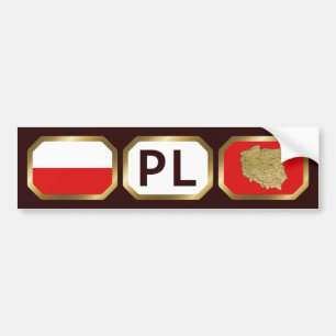 Code de la carte du drapeau polonais Sticker