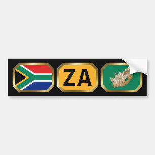 Code de la carte du drapeau sud-africain Sticker