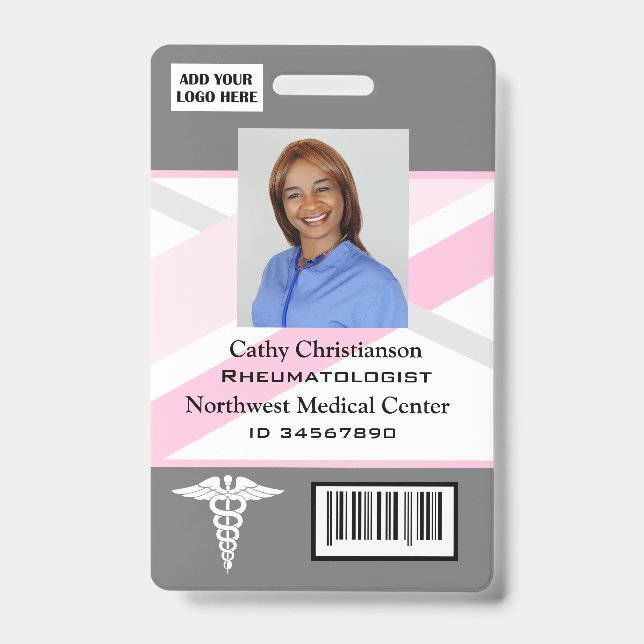 Code de numérisation du badge de nom de médecin ou (Avant)