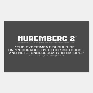 Code de Nuremberg 1947 A. 2 Stickers Rectangulaire