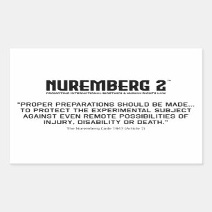 Code de Nuremberg 1947 A. 7 Stickers Rectangulaire