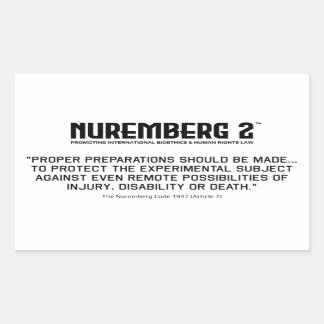 Code de Nuremberg 1947 A. 7 Stickers Rectangulaire