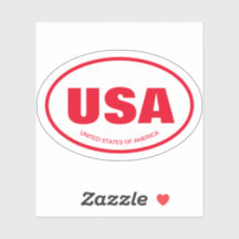 Code de pays USA transparent autocollant en vinyle