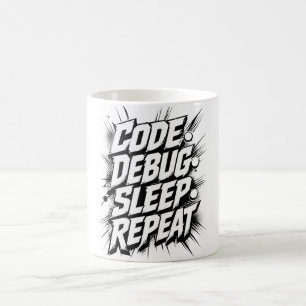 Code Debug Sleep Repeat Programmer Coding Coffee Mug