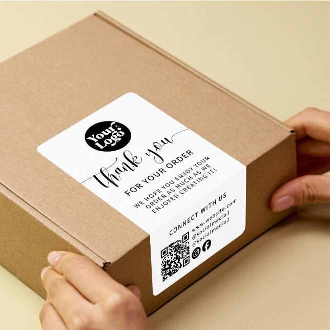 Code d'expédition Logo QR Package White Box Seal É (Créateur téléchargé)
