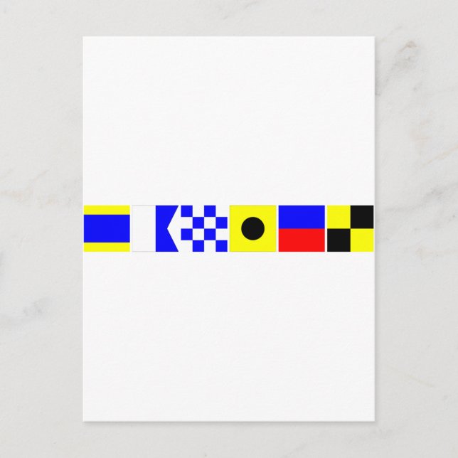 Code Flag Daniel Postcard (Front)