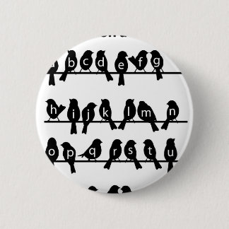 Code Key - Birds on a wire 2 Inch Round Button