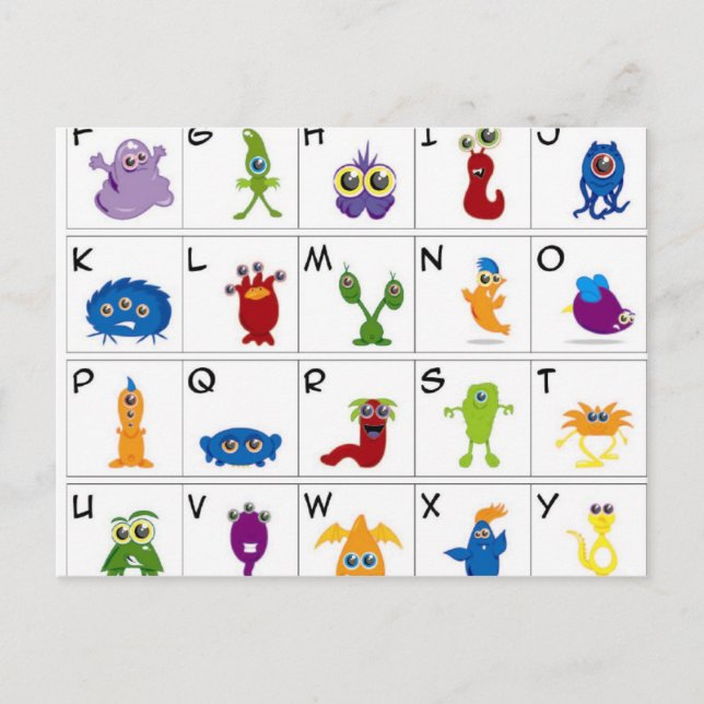 Code Key - Monsters Postcard (Front)