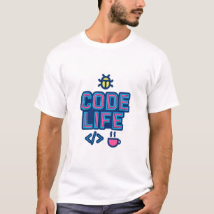 CODE LIFE Dev Tee – For Programmers, Coders & Debu