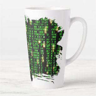 Code matrix latte mug