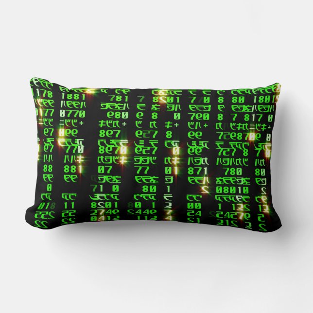 Code matrix lumbar pillow (Front)