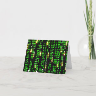 Code matrix thank you card
