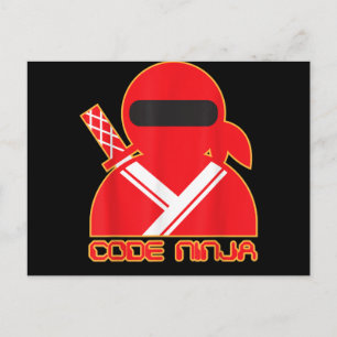 Code Ninja Computer Coding Engineer Funny Lovers Announcement Postcard