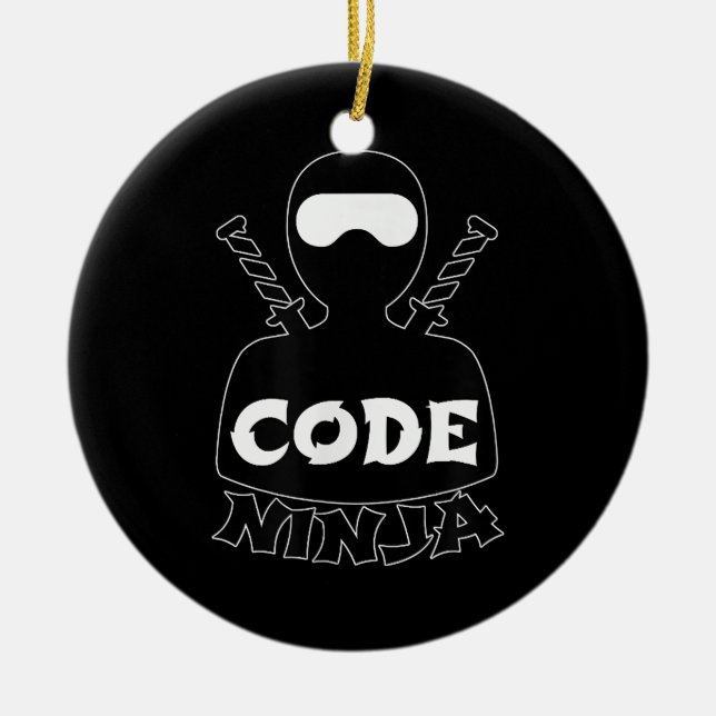 Code Ninja Computer Coding Engineer Funny Lovers Ceramic Ornament (Front)