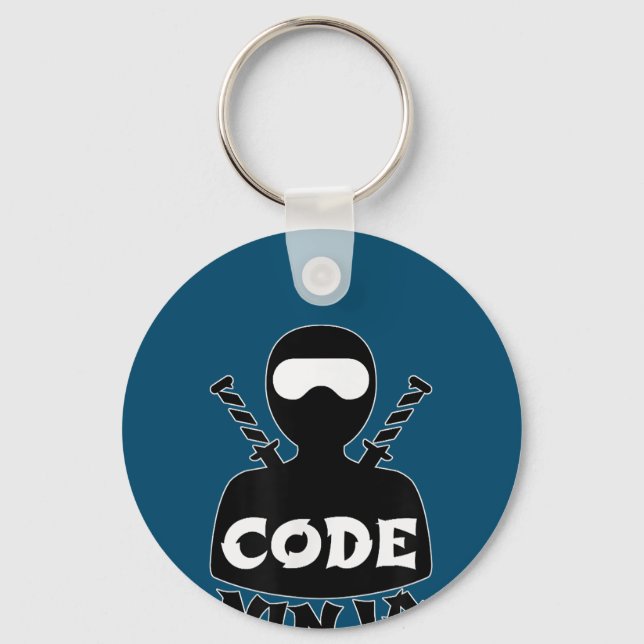Code Ninja Computer Coding Engineer Funny Lovers Keychain (Front)