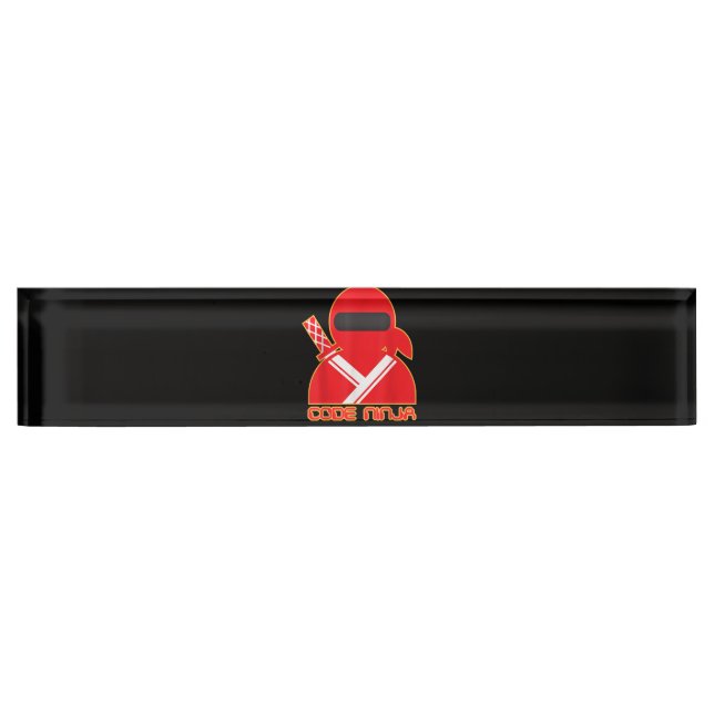 Code Ninja Computer Coding Engineer Funny Lovers Nameplate (Front)