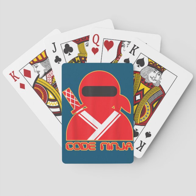Code Ninja Computer Coding Engineer Funny Lovers Playing Cards (Back)