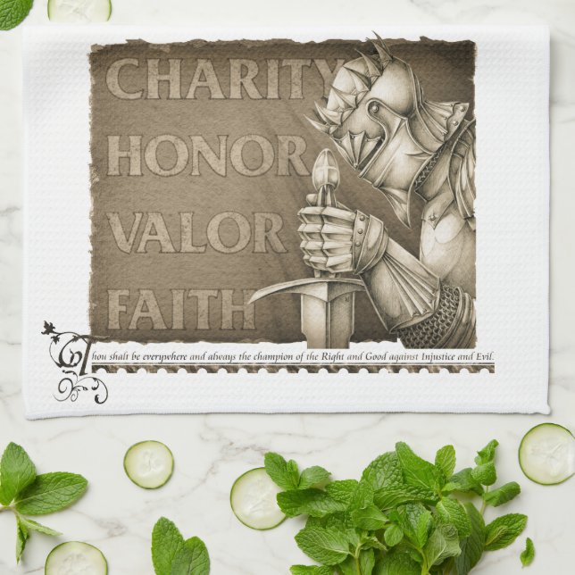 Code of Chivalry Kitchen Towel (Folded)