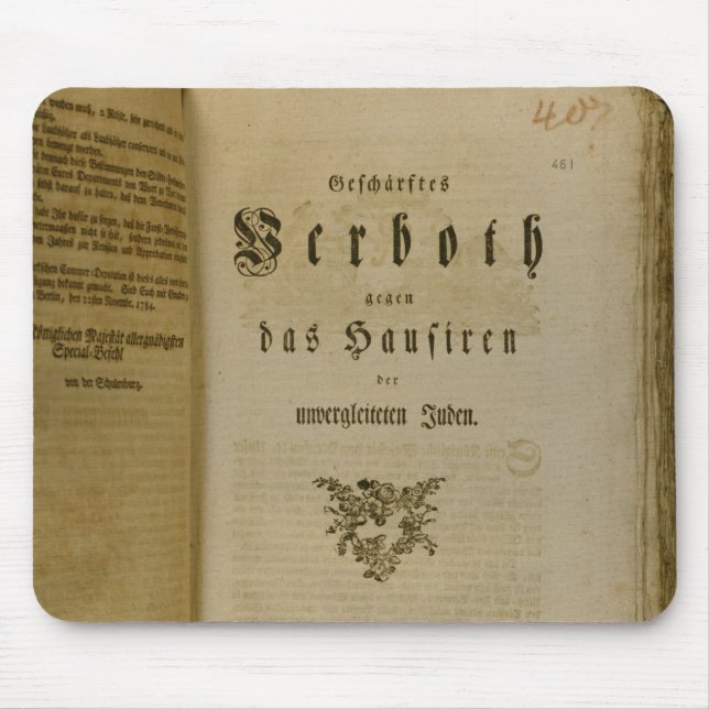 Code of Procedure from 1776 Mouse Pad (Front)