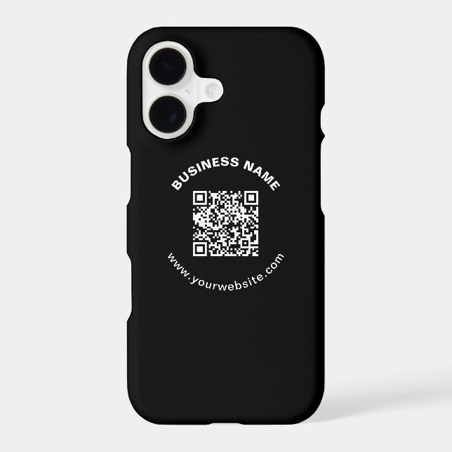 Code QR avec nom d'entreprise Texte circulaire gra (Verso)