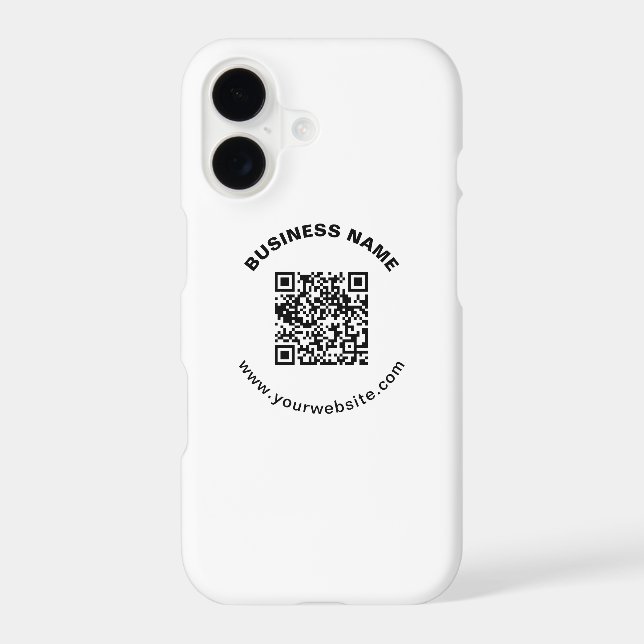 Code QR avec nom d'entreprise Texte circulaire gra (Verso)