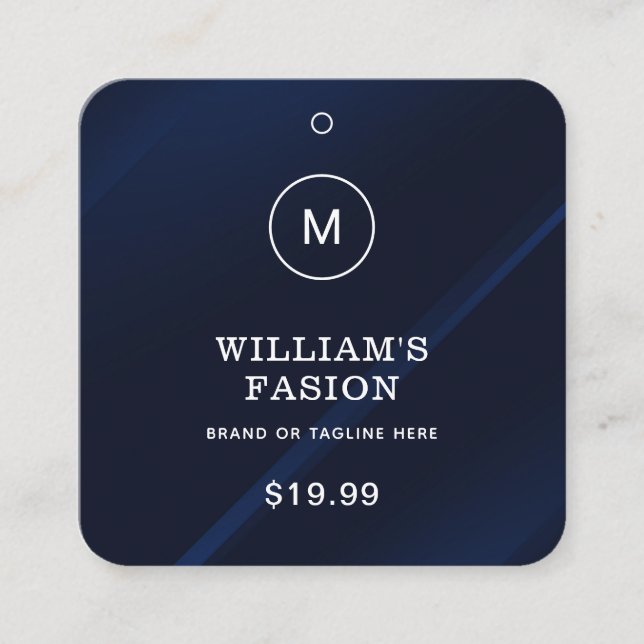 Code QR | Balise de Étiquette de vêtements bleus P (Devant)