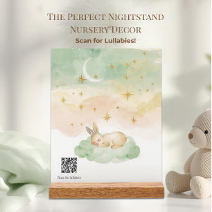 Code QR berceuse personnalisée Spotify aquarelle l