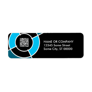 code QR bleu bullseye