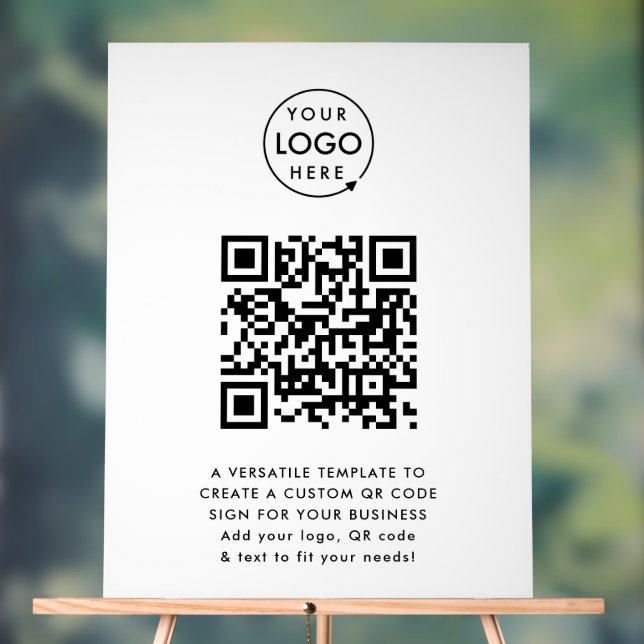 Code QR | Business Logo Professionnel Simple Blanc (Neutre)