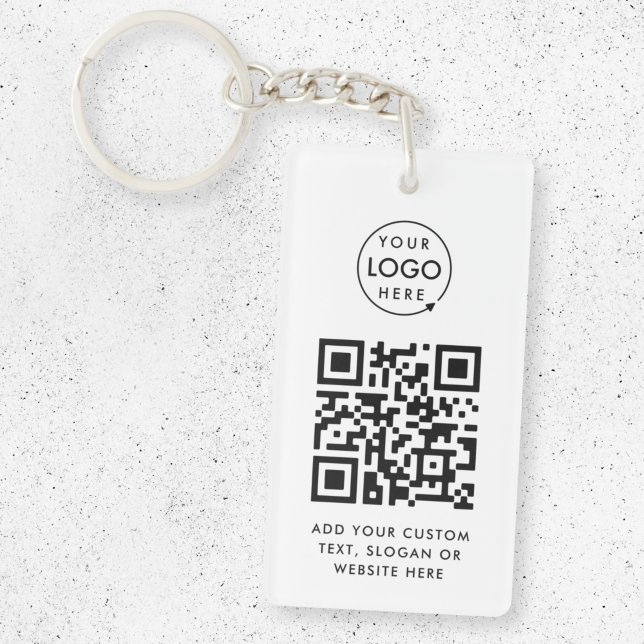 Code QR | Business Logo Professionnel Simple Blanc (Créateur téléchargé)