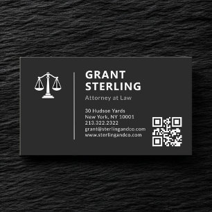 Code QR Carte de Visite Avocat Échelle de Justice