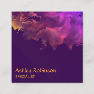 Code QR Carte de visite d'aquarelle de velours abs