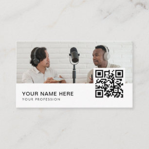 code QR carte de visite de podcast