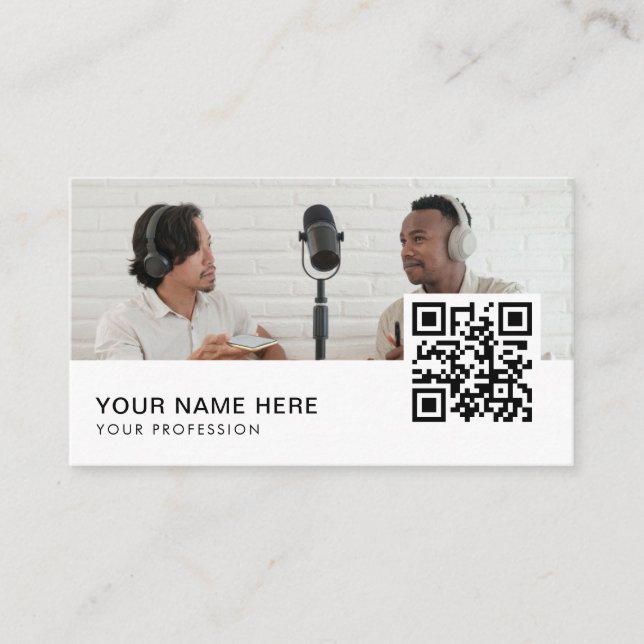 code QR carte de visite de podcast (Devant)