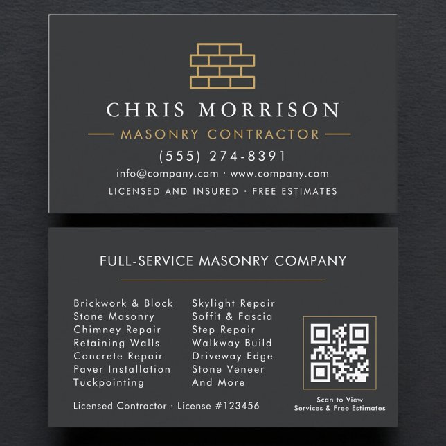 Code QR Carte de Visite Maçonnerie Maçon (Créateur téléchargé)