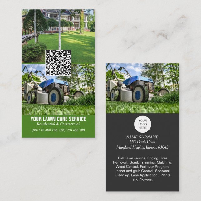 Code QR Carte de visite professionnel de la législ (Devant / Derrière)