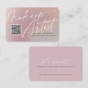 Code QR cartes de visite modernes pour maquilleur