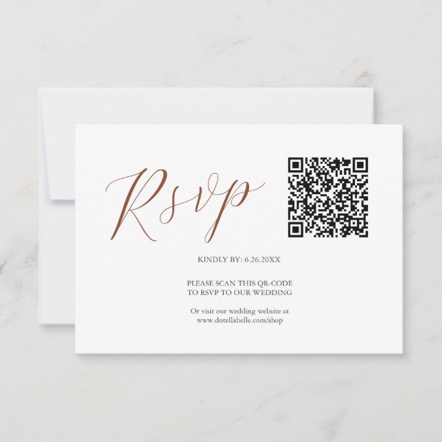 Code QR Cartes RSVP simples (Devant)