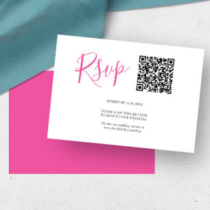 Code QR Cartes RSVP Vibrant rose